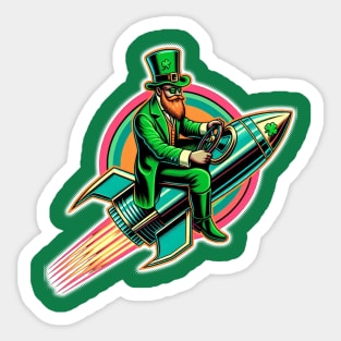 St. Patrick's Rocket Ride Sticker
